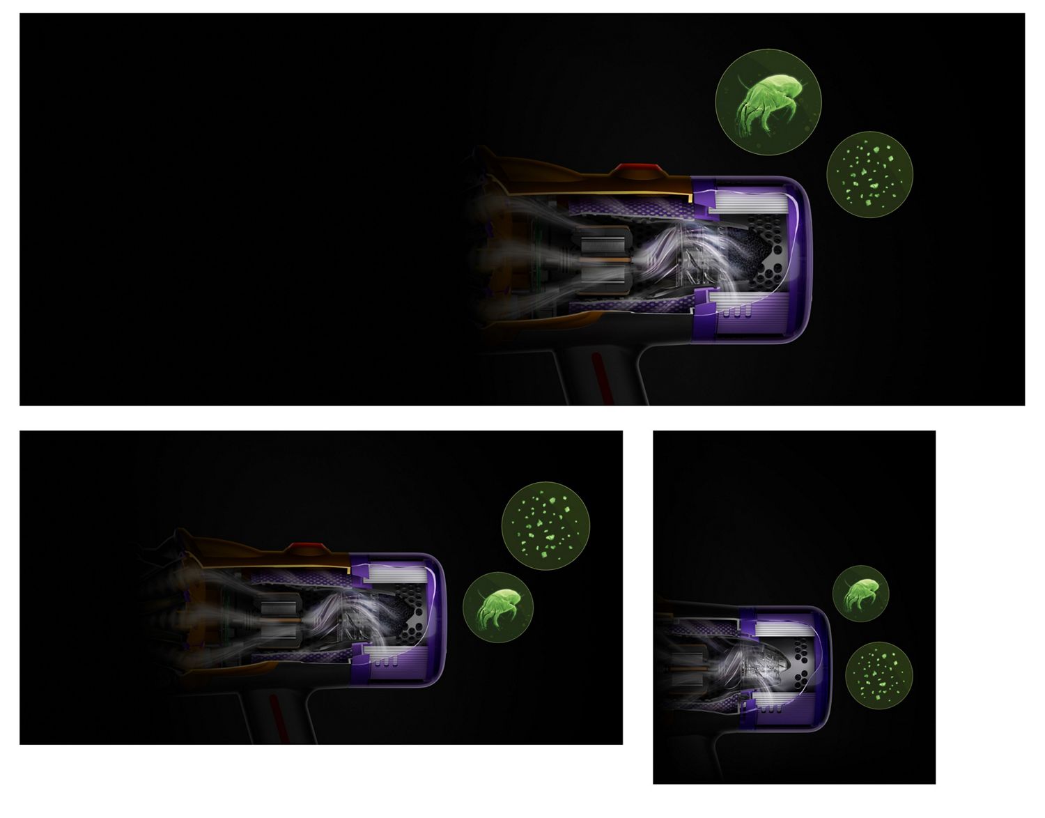 The filter inside the Dyson V15s Detect Submarine™ wet and dry vacuum cleaner.