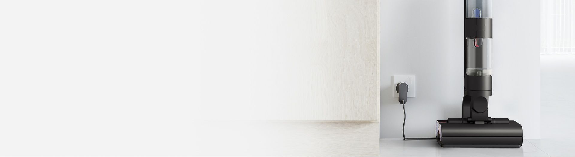 Dyson Wash G1 wet floor cleaner on charge.