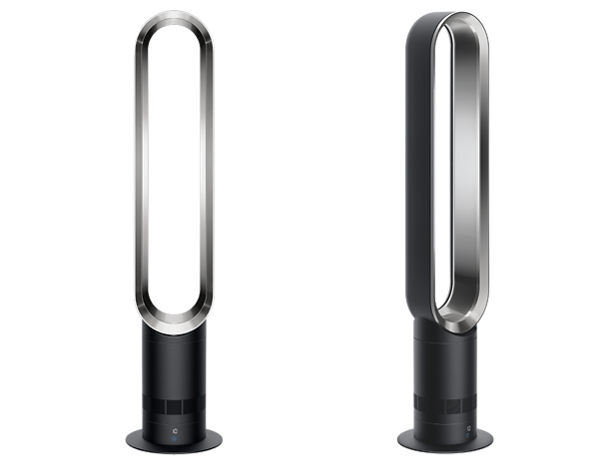 Front and side view of the Dyson Cool tower fan.