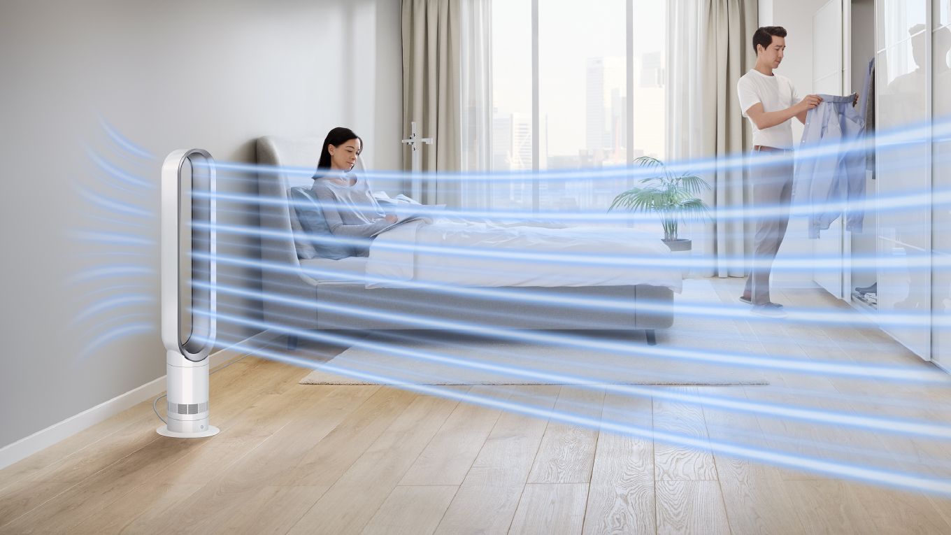 Dyson Cool refrescando un salón