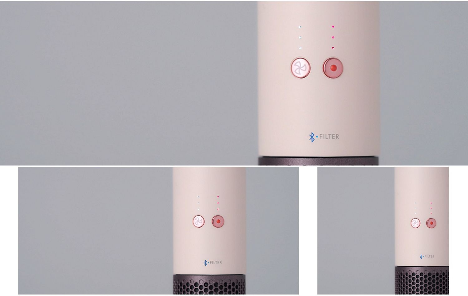 Dyson Airwrap Co-anda2x -multi-stylerin ja -kuivaajan Bluetooth-merkkivalo.