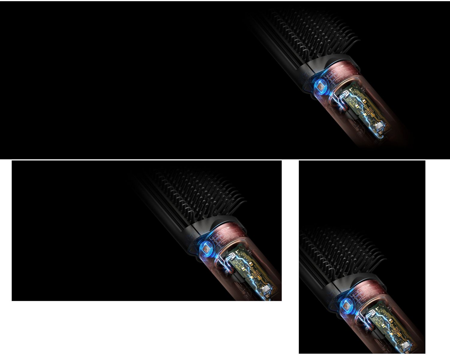 The Dyson Airwrap Co-anda2x multi-styler and dryer recognises an RFID chip in an attachment. The Dyson Airwrap Co-anda2x multi-styler and dryer recognises an RFID chip in an attachment.