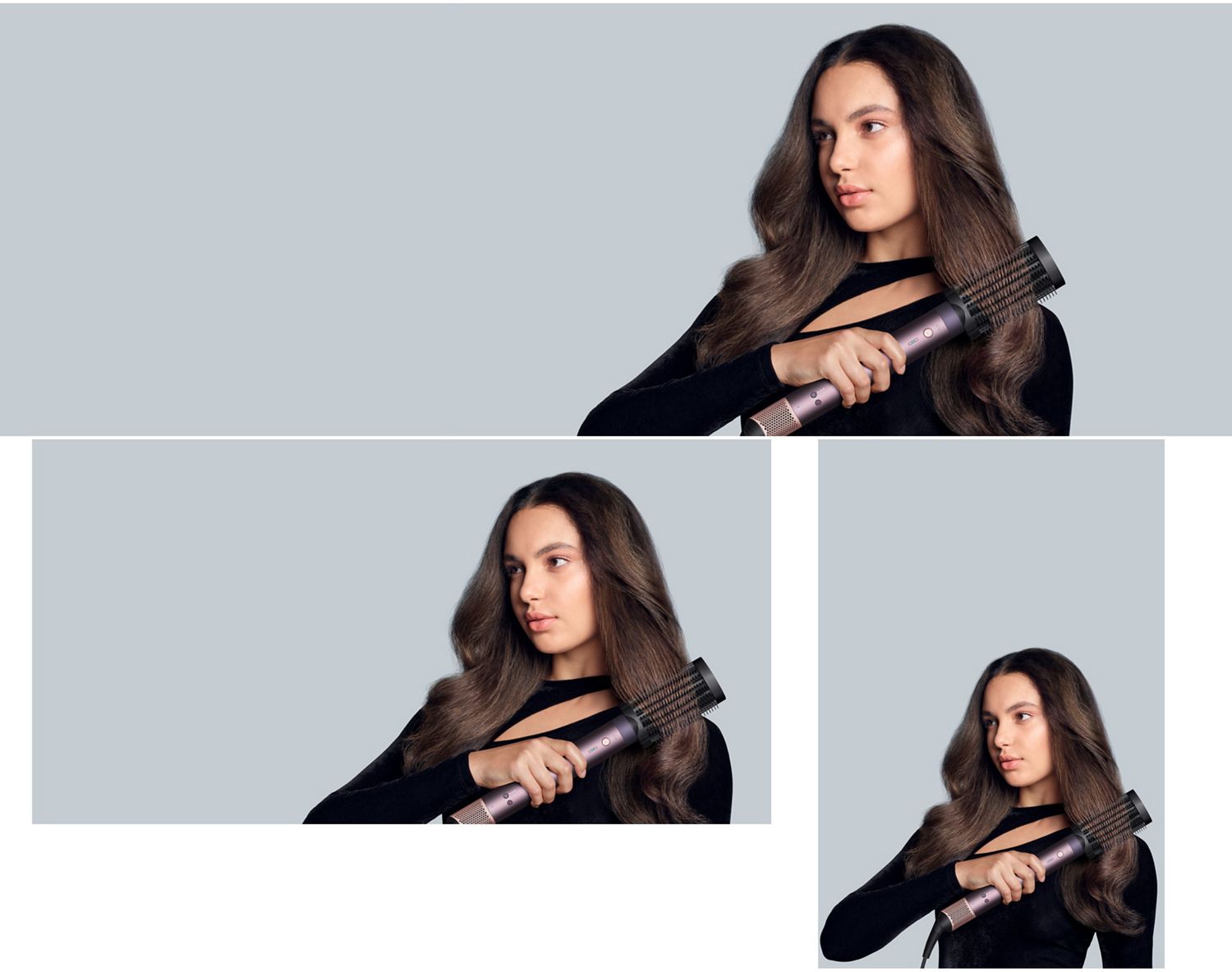 The Dyson Airwrap Co-anda2x multi-styler and dryer with the Anti-snag loop brush 2x attachment.