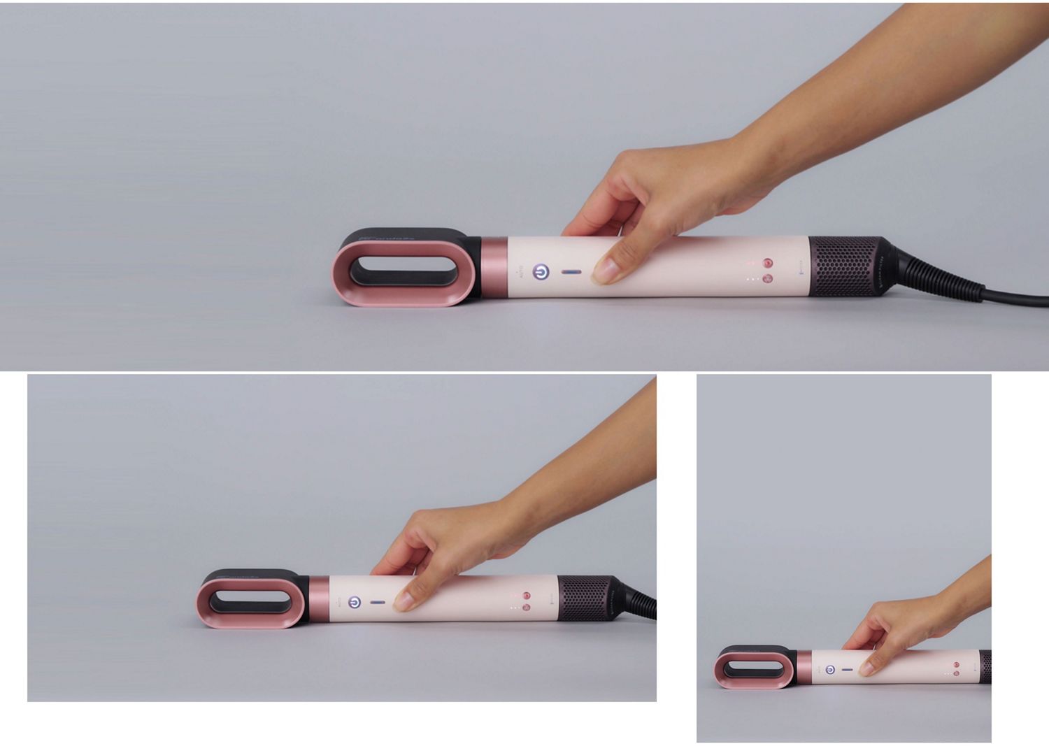 Le multi-styler Dyson Airwrap Co-anda2x en version transparente montrant la technologie à l’intérieur.