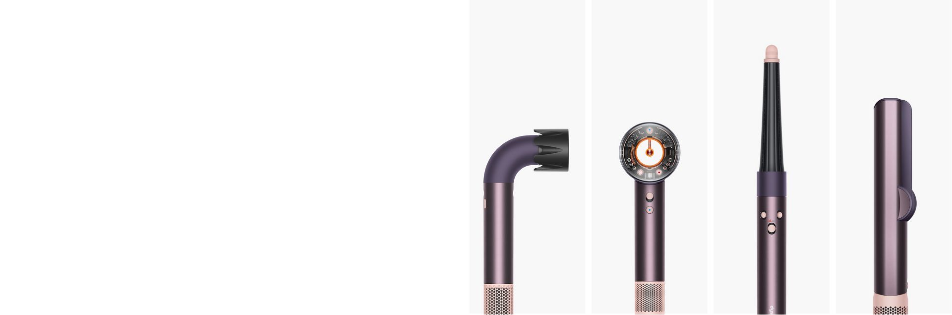 The Dyson Beauty device range in Jasper plum.