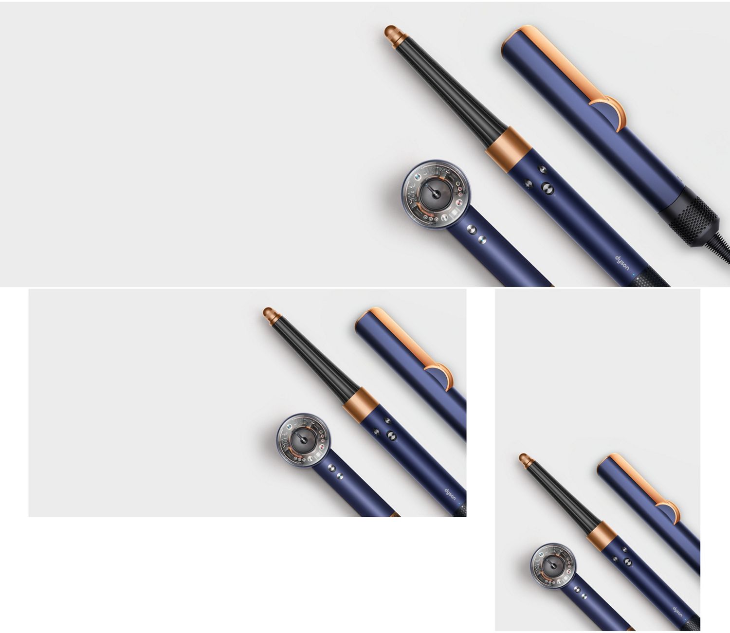 Fer plat Dyson Airstrait, séchoir coiffant Dyson Airwrap et sèche-cheveux Dyson Supersonic