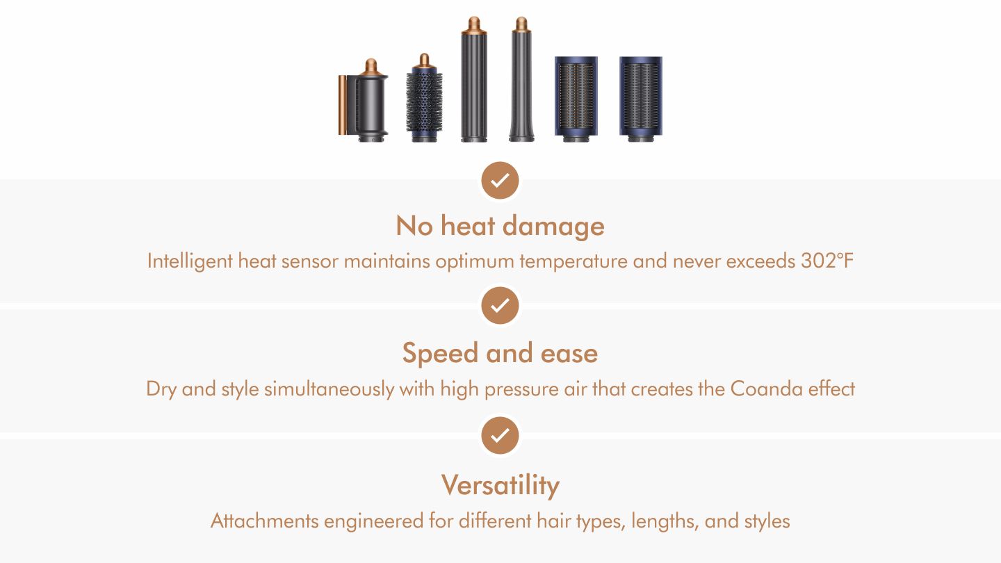 PB Dyson Airwrap Complete Long Attachments & Benefits