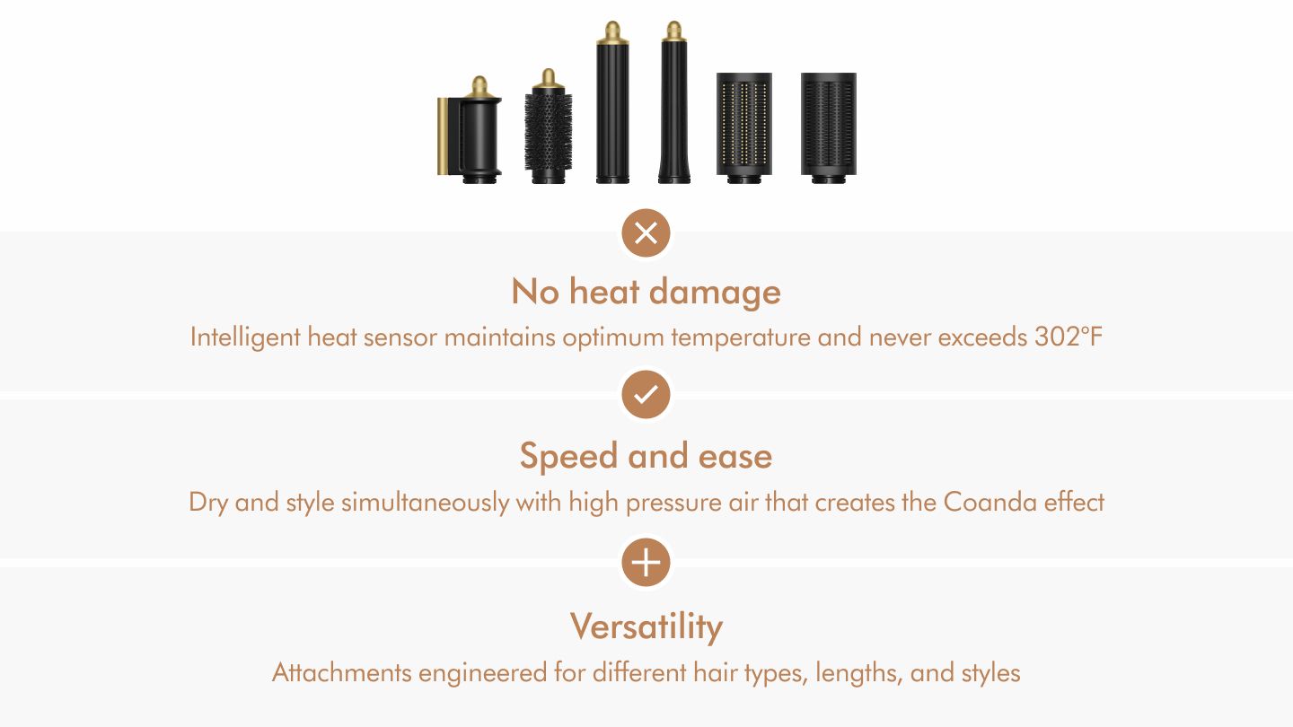 Onyx BG Dyson Airwrap Complete Long Attachments & Benefits