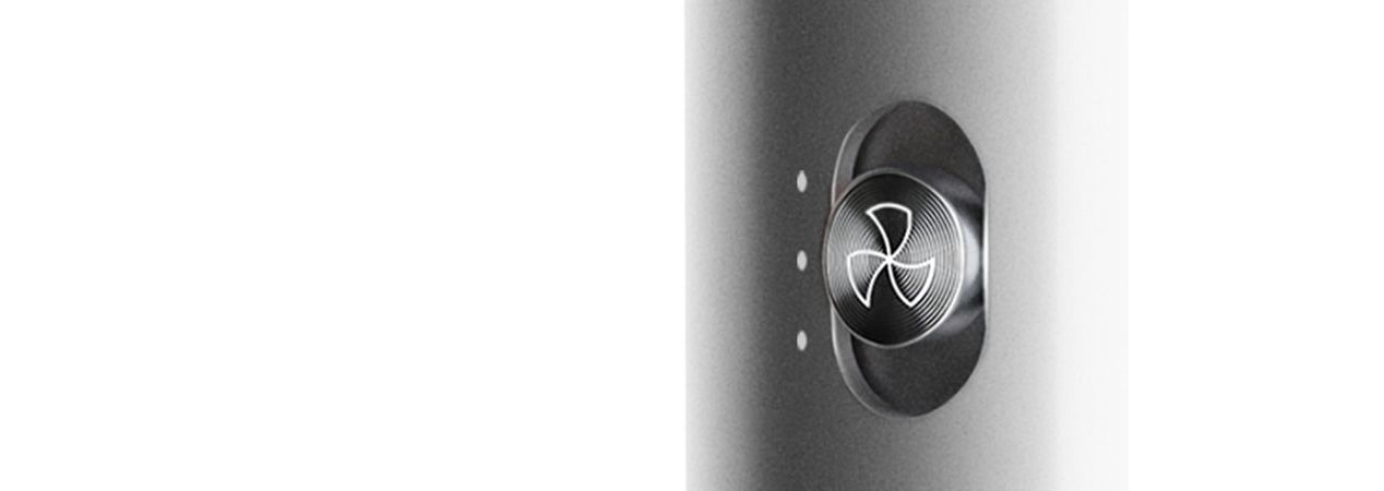 Close-up of airflow button on Dyson Airwrap