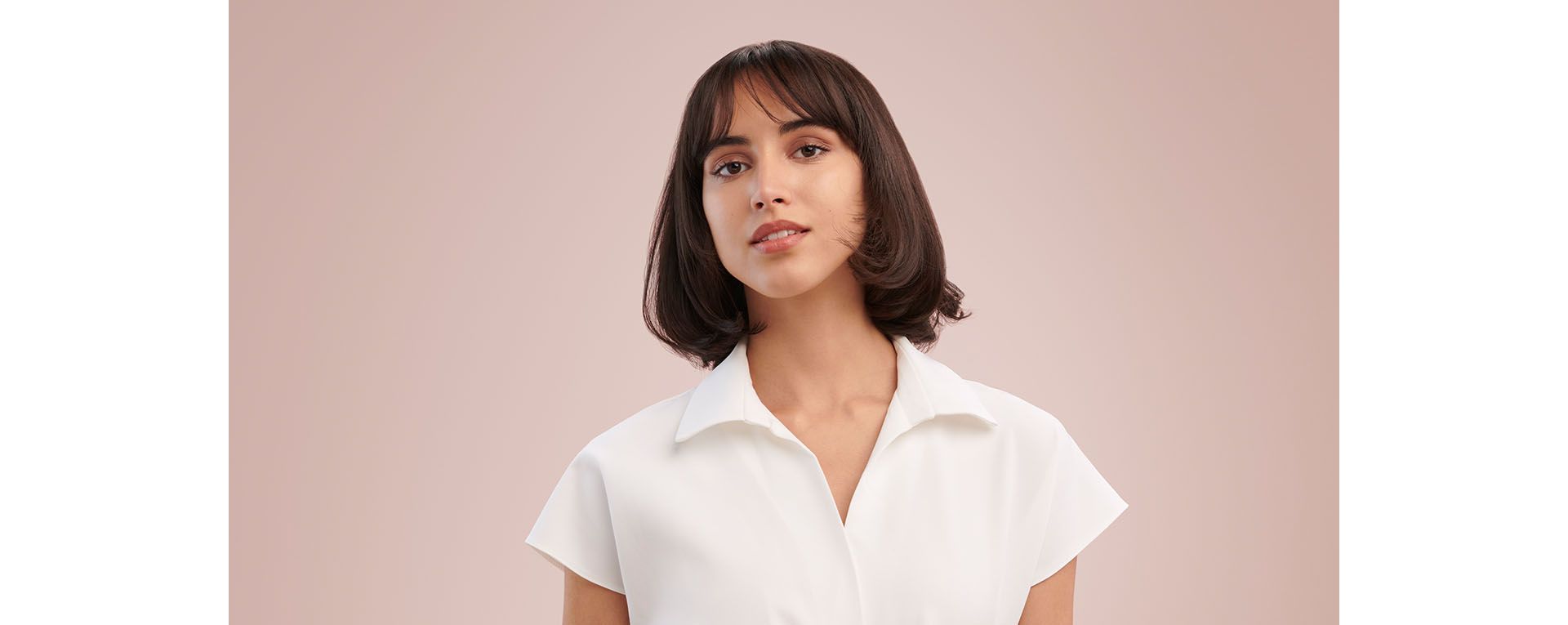 Model wearing short French chic style.