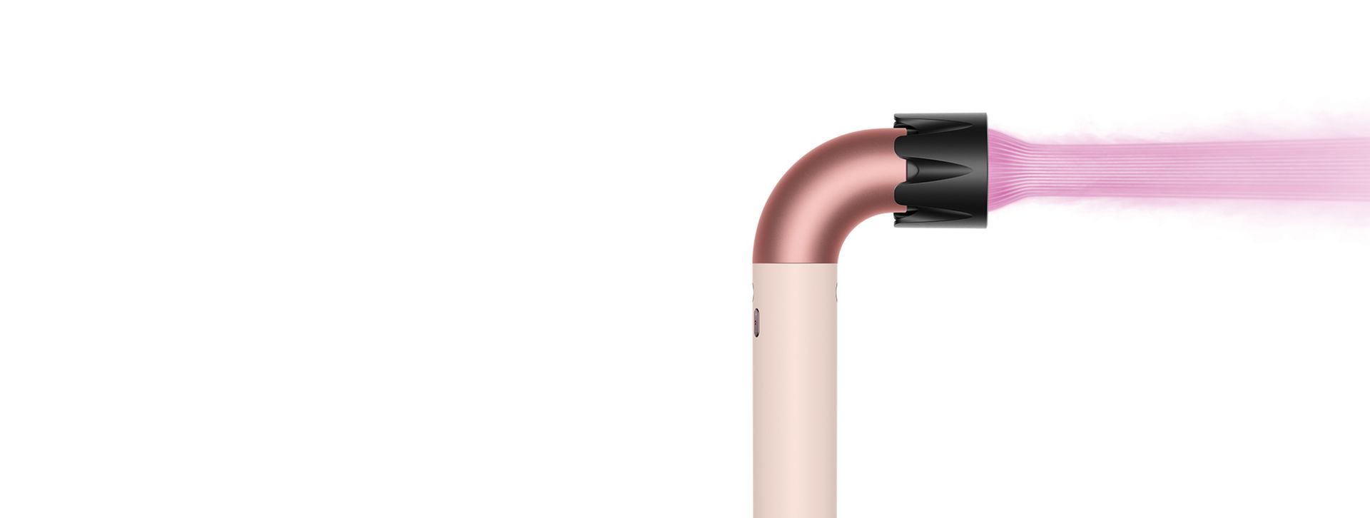 O Dyson Supersonic r com acessório de ar potente gera um fluxo de ar potente.