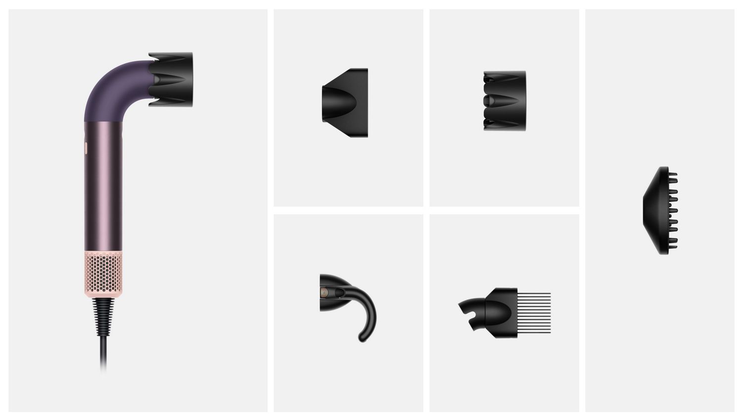 What is included in the box with the Dyson Supersonic r hair dryer. 