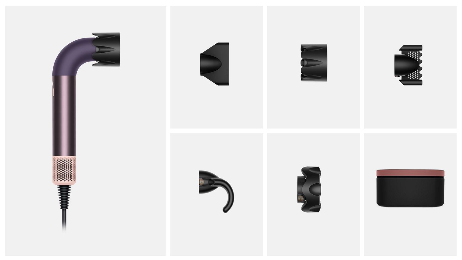 What is included in the box with the Dyson Supersonic r hair dryer.