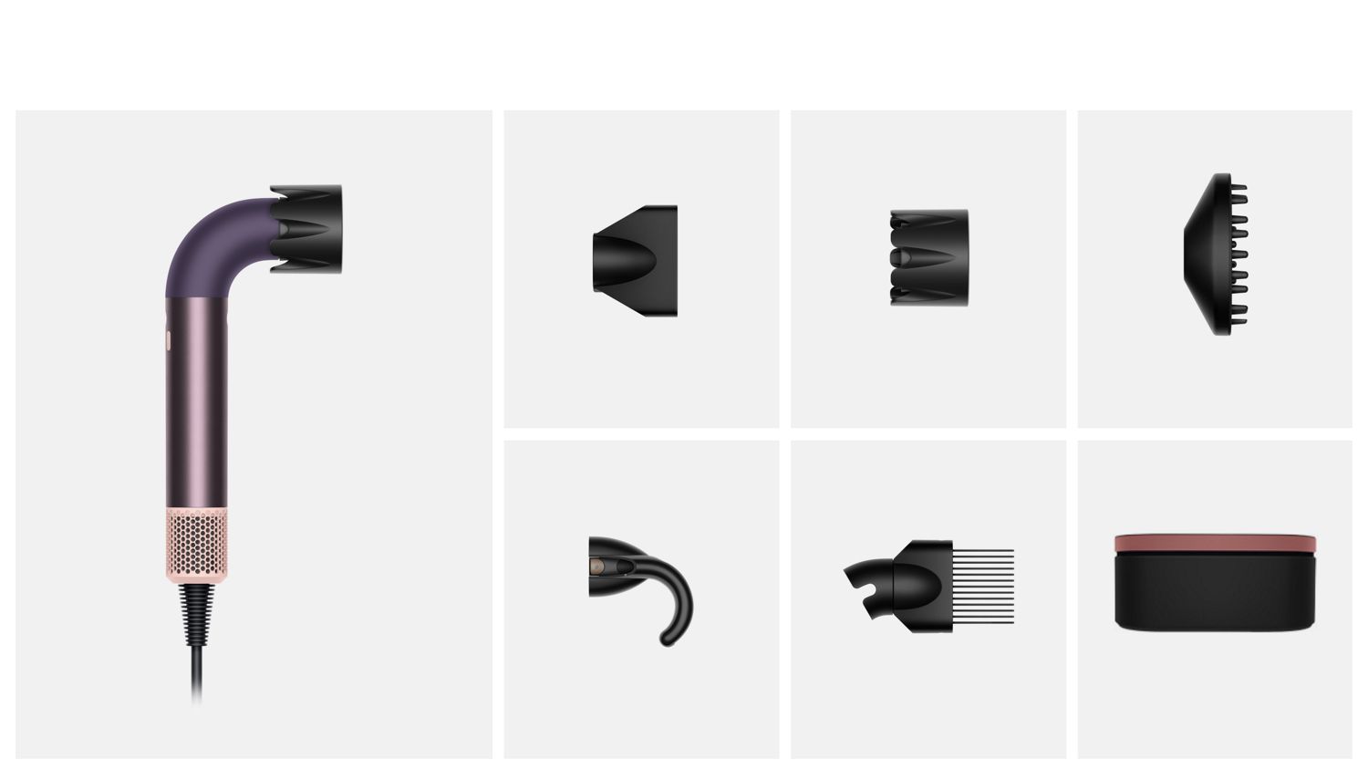 What is included in the box with the Dyson Supersonic r hair dryer. 