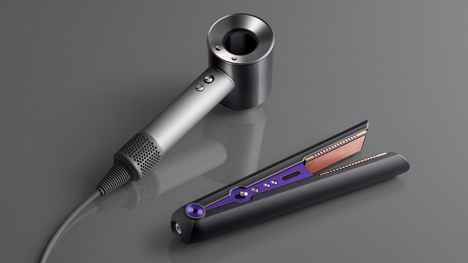 Vollständiges Sortiment an Dyson Haarpflegetechnologien