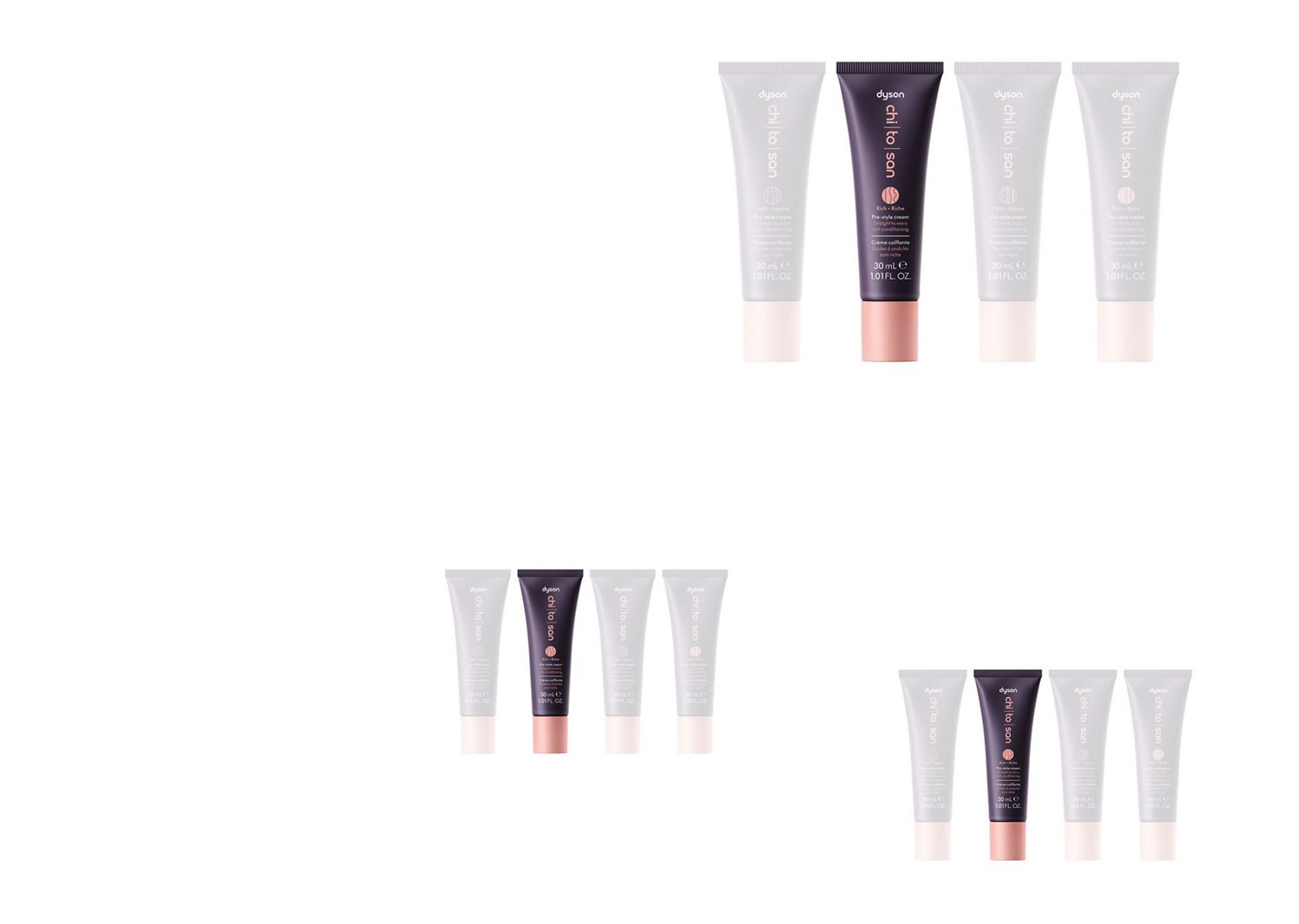 Dyson Chitosan Pre-style cream straight to wavy rich conditioning 30ml. Dyson Chitosan Pre-style cream straight to wavy rich conditioning 30ml.