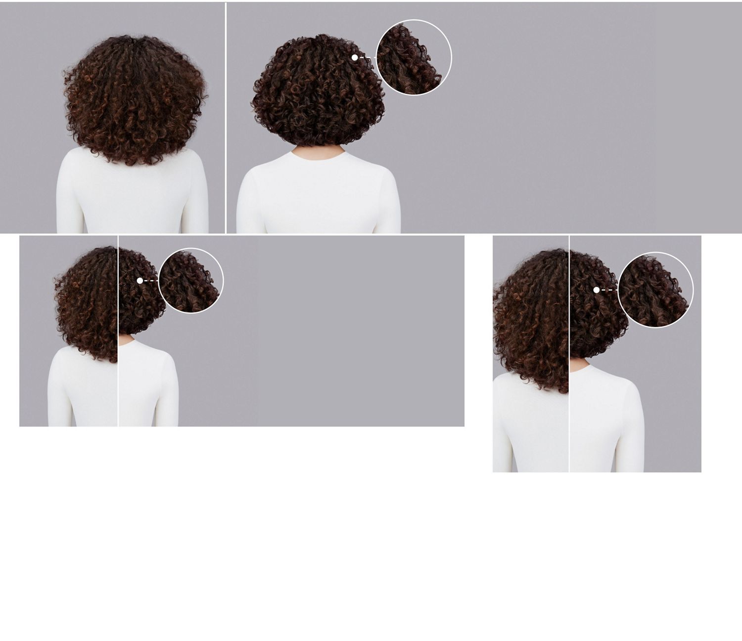 Dyson Chitosan Pre-style cream before and after results on curly brown hair. Dyson Chitosan Pre-style cream before and after results on curly brown hair.