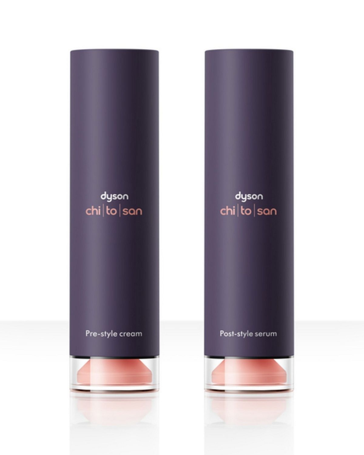 The Dyson Chitosan Pre-style cream and Post-style serum gives two ways to hold your styles.