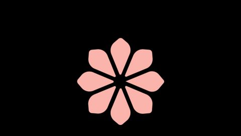Ein Blumen-Icon in rosa.