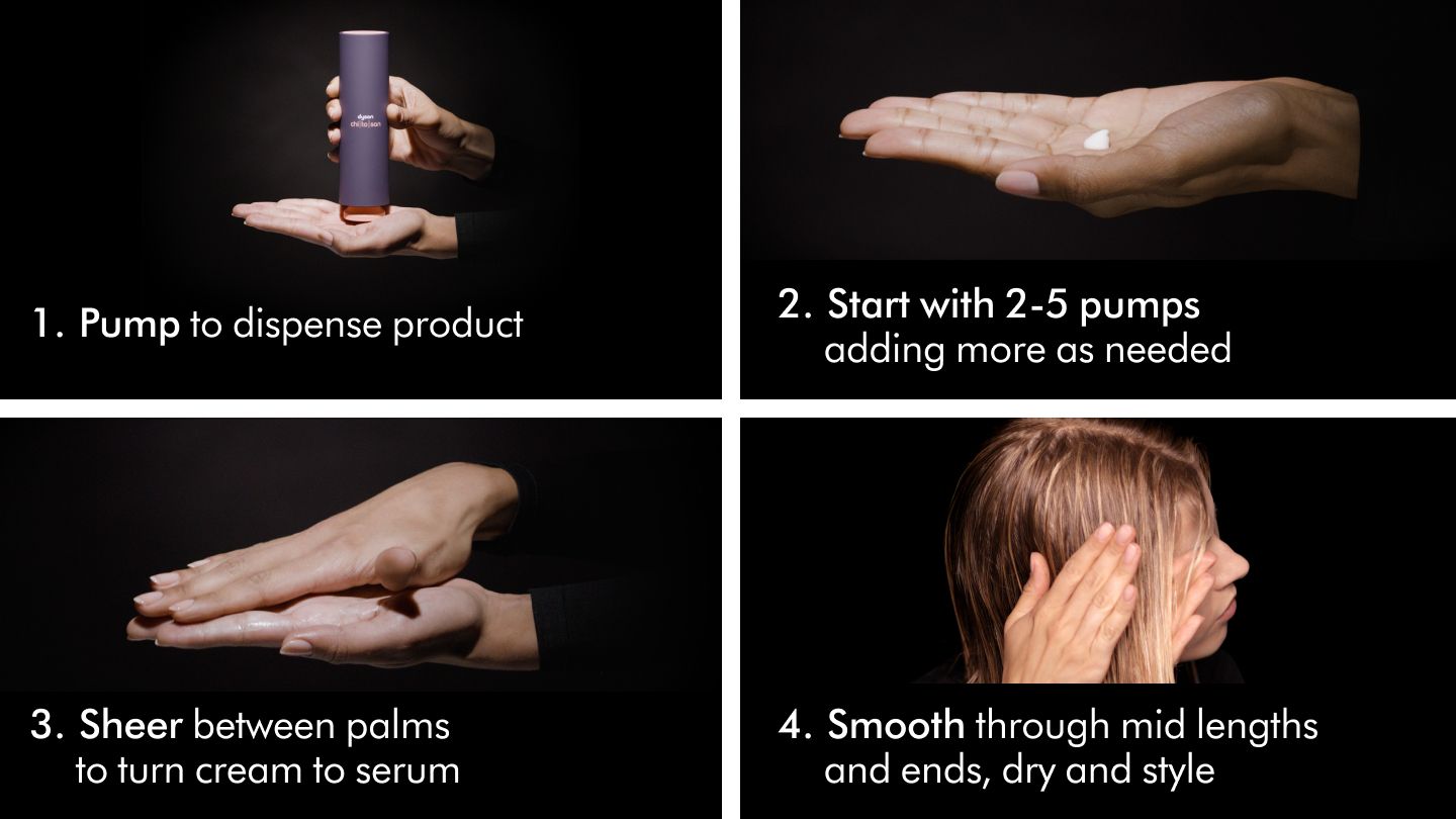 How to use Dyson Chitosan Pre-Style cream