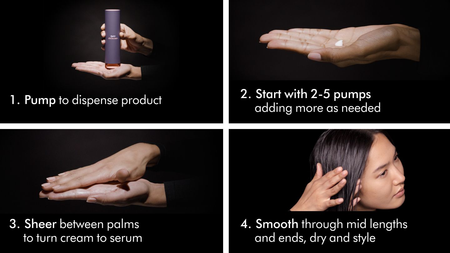 How to use Dyson Chitosan Pre-Style cream