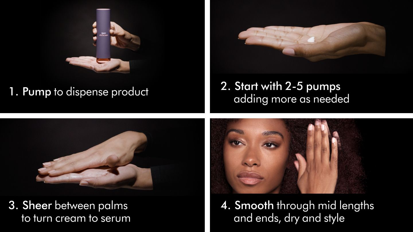How to use Dyson Chitosan Pre-Style cream 