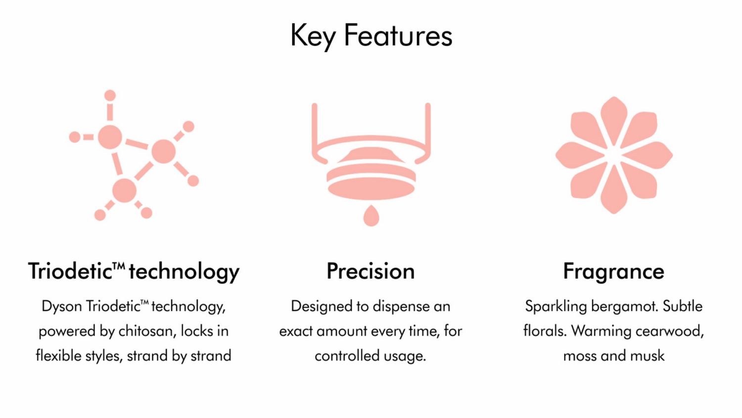 Key features of Dyson Chitosan Pre-style cream 