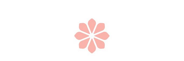 Ein Blumen-Symbol in Rosa.