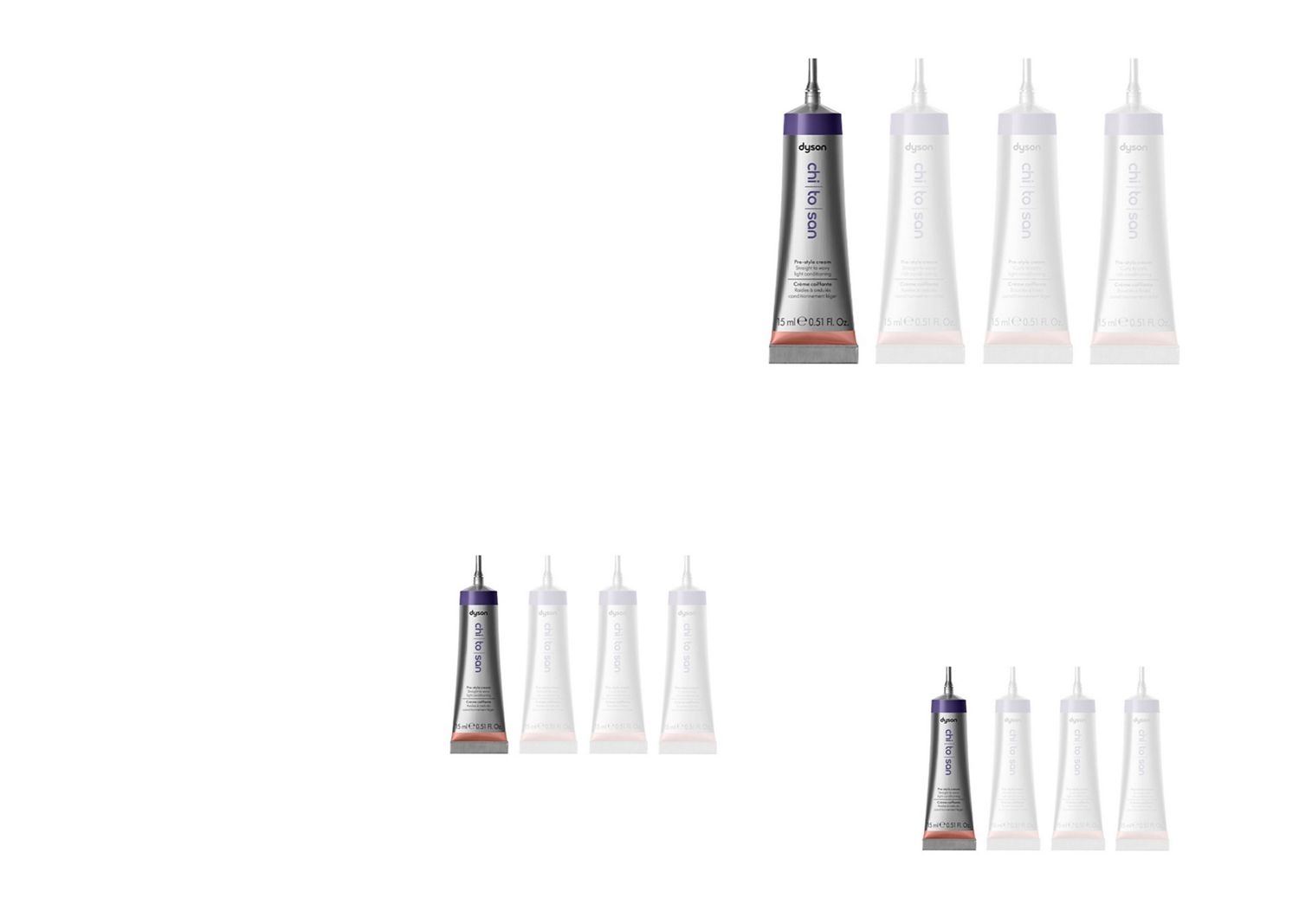 Dyson Chitosan Pre-style cream straight to wavy light conditioning 15ml.