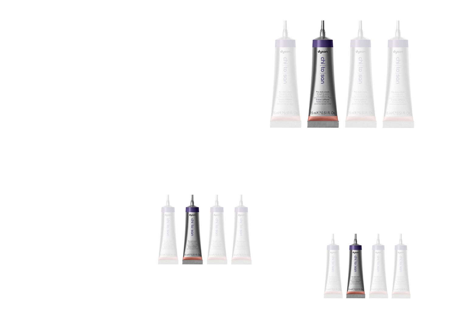 Dyson Chitosan Pre-style cream straight to wavy rich conditioning 15ml.