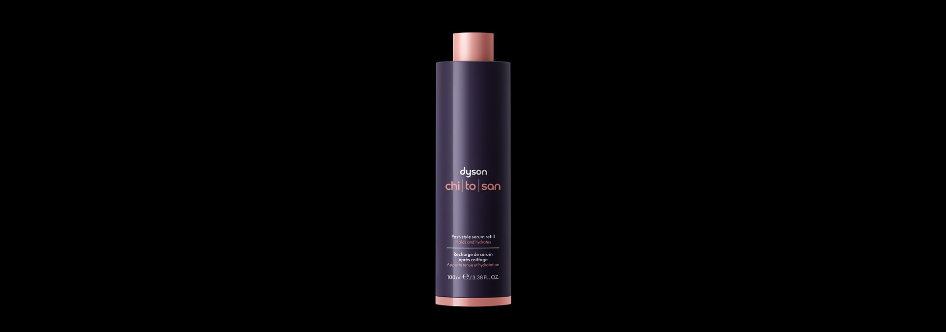 Nahaufnahme der Pump-Flasche und ein Tropfen des Post-Style Serums