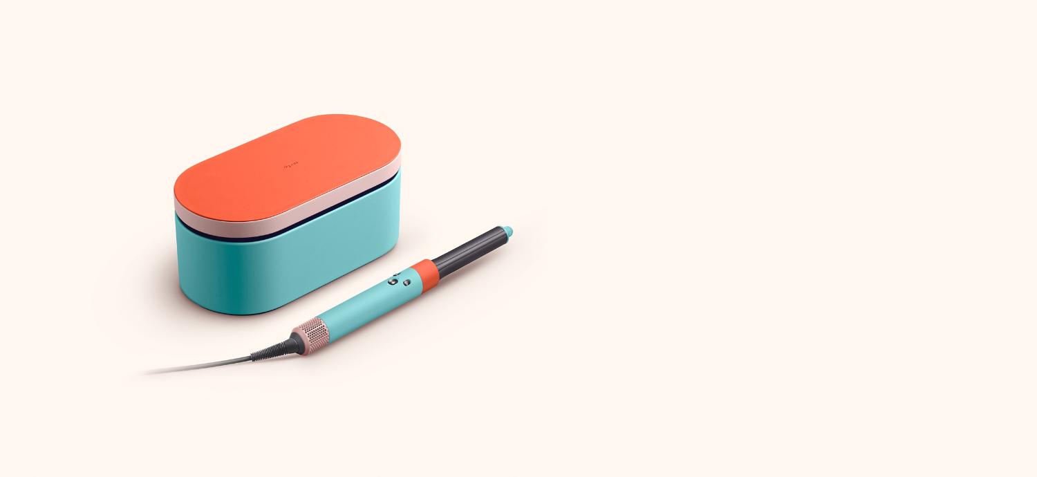 The Dyson Airwrap multi-styler Complete Long and Presentation case, both in Ceramic Pop finish