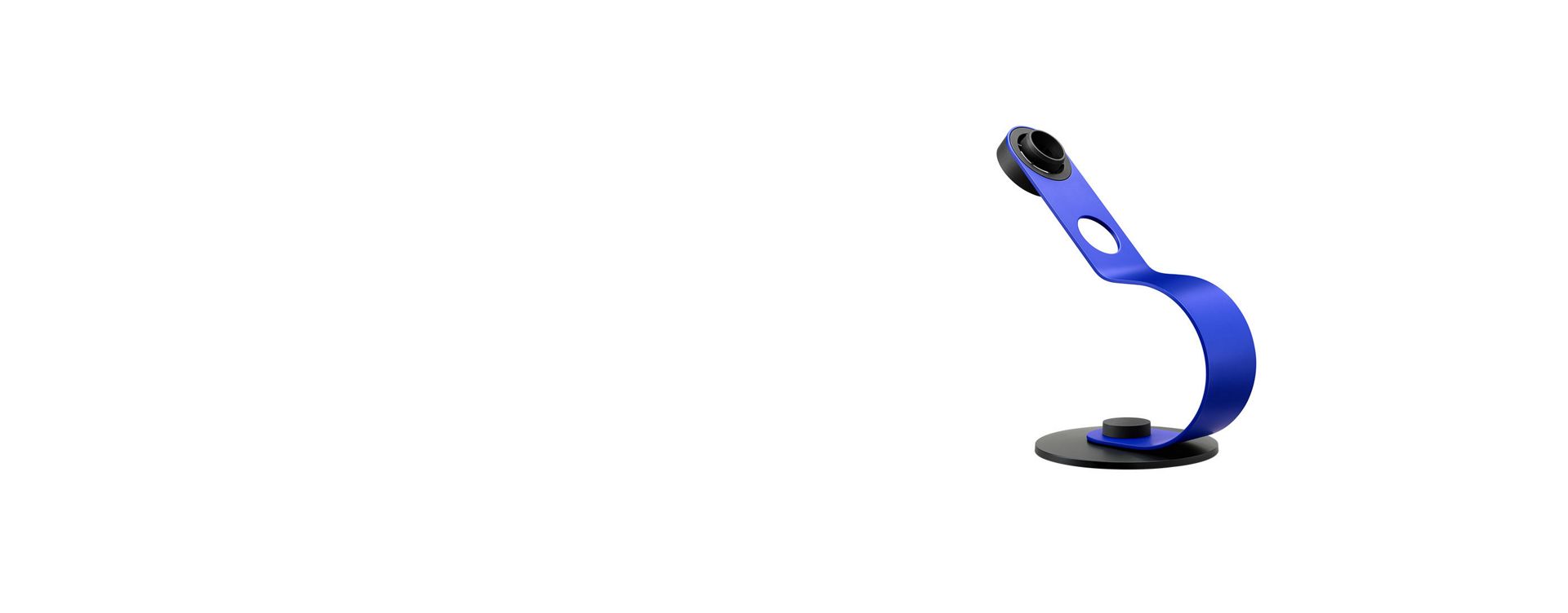 Hair dryer stand in Vinca blue