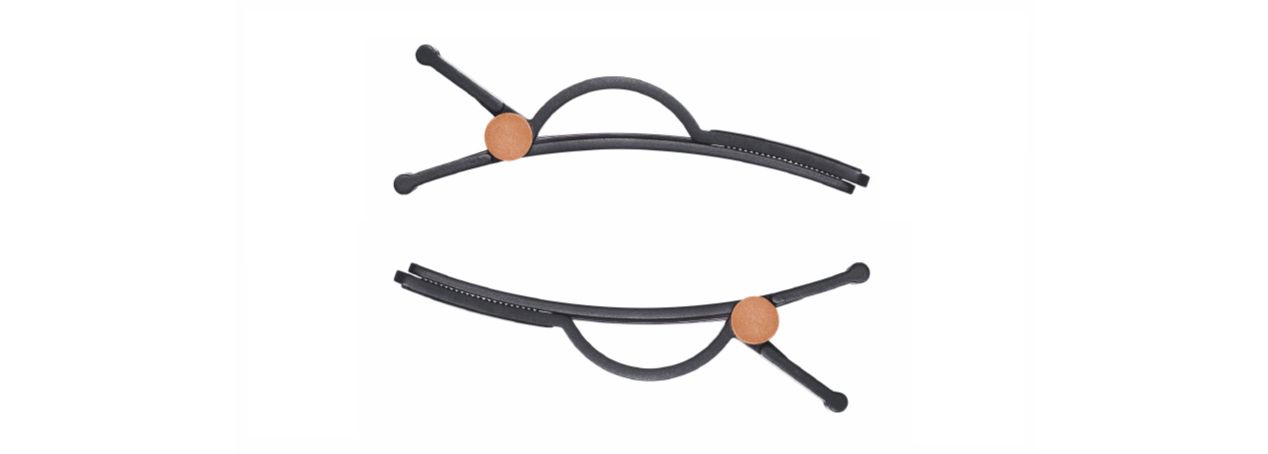 The Dyson Sectioning and Wide hair clips from different angles.