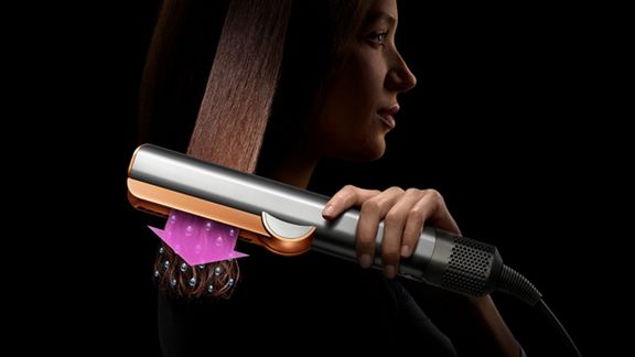 Dyson Airstrait straightening hair from wet to dry