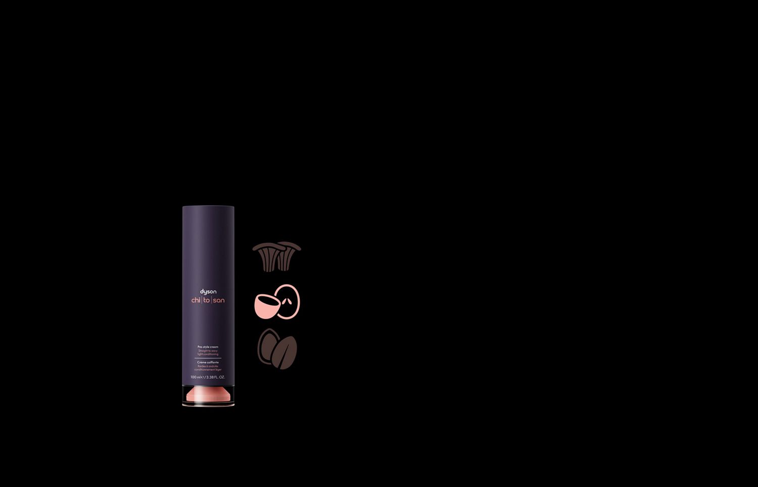 Dyson Chitosan pump-bottle with grapes icon highlighted