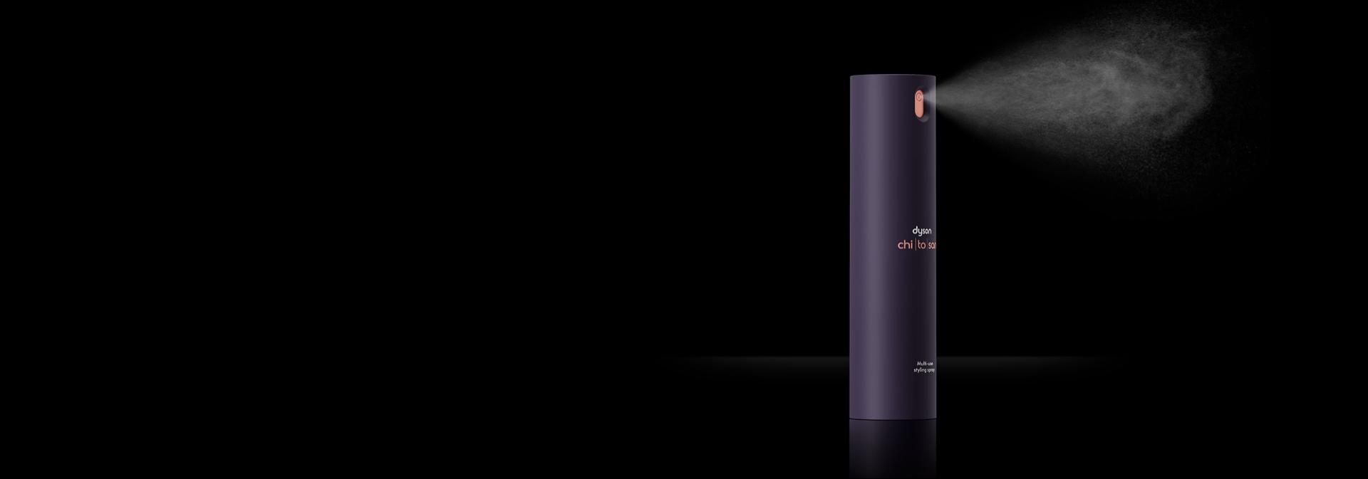 Dyson Chitosan Multi-use styling spray dispenses a fine mist.