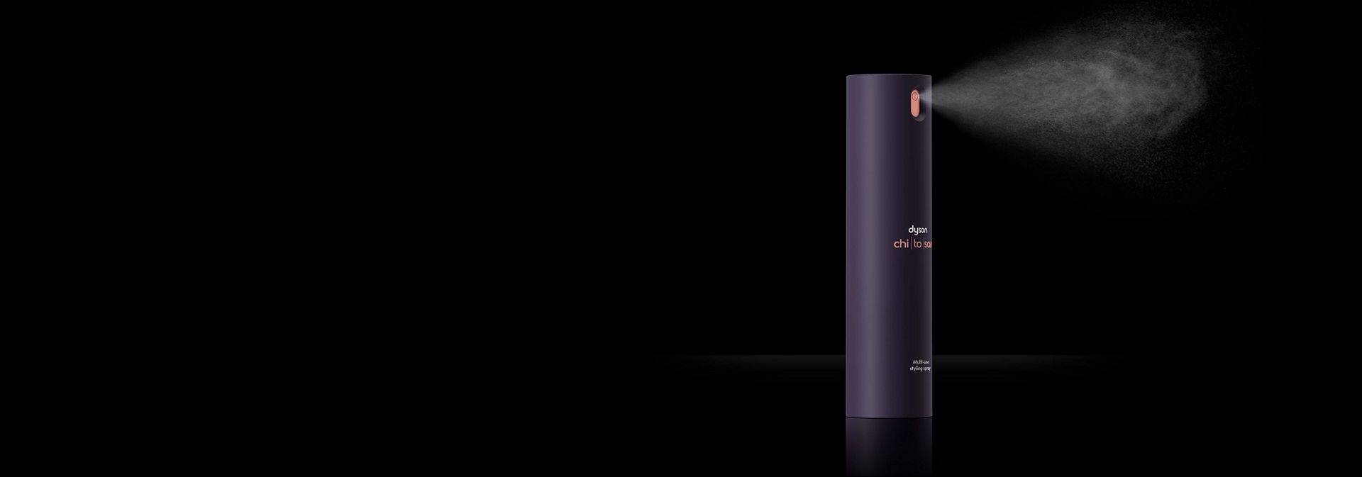 Dyson Chitosan Multi-use styling spray dispenses a fine mist.