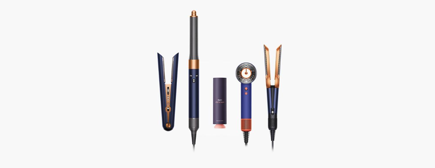 Dyson hair care devices and styling products