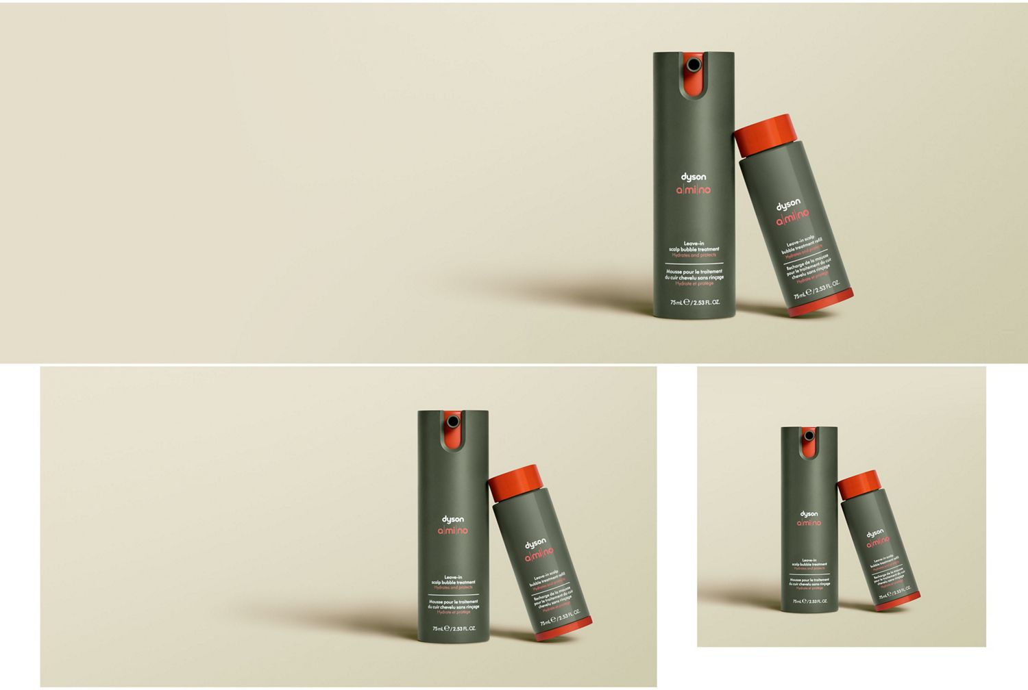 Dyson Amino Leave-in scalp bubble treatment and refill.