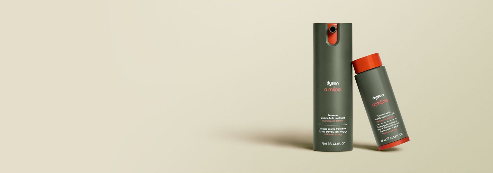 Dyson Amino Leave-in scalp bubble treatment and refill.