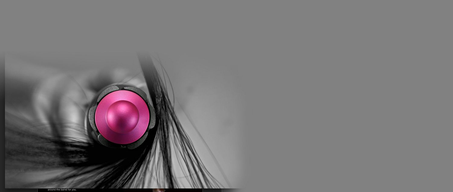 Hair wrapping around a Dyson Airwrap™ styler