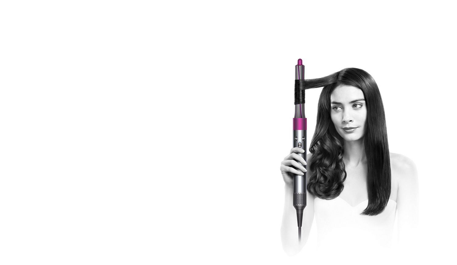Model using Dyson Airwrap™ styler