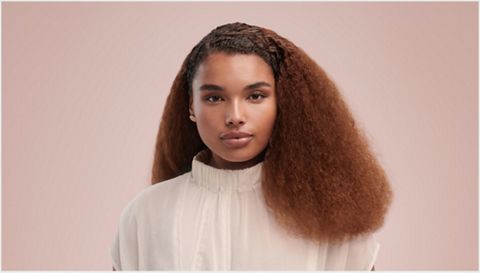 Textured blow out hairstyle