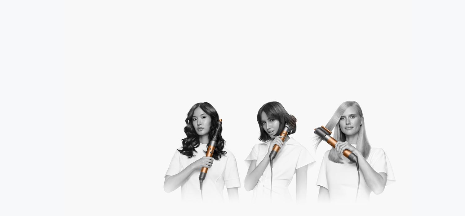 Dyson Airwrap multi-styler being used to curl, straighten and smooth hair
