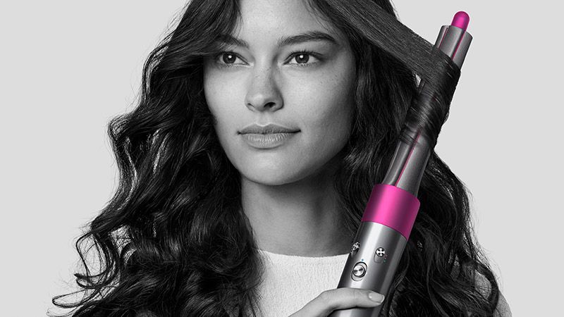 Dyson Airwrap styler Complete Long Refurbished Nickel Fuchsia