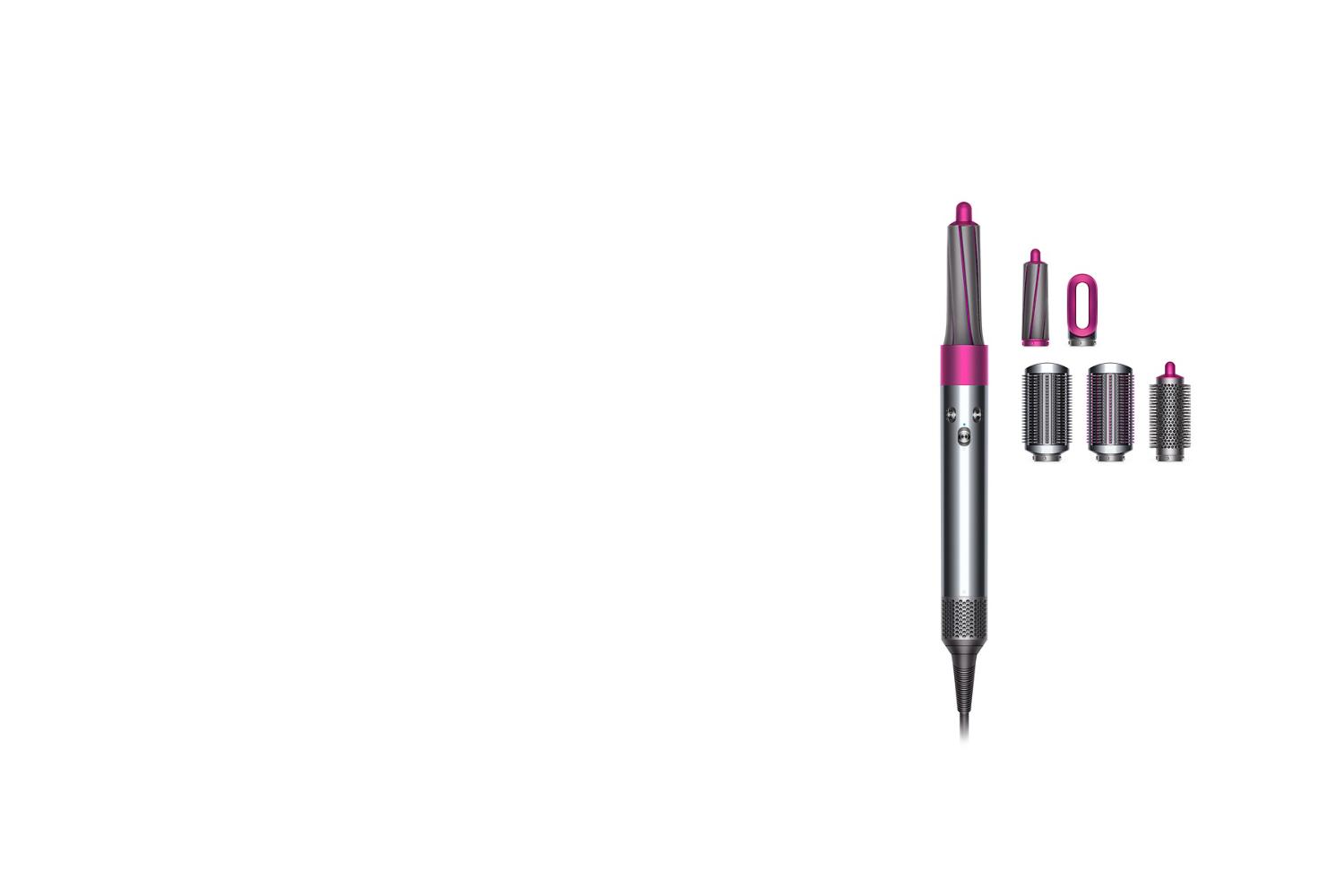 Dyson Airwrap™ styler Complete Two models using the smoothing brush and Dyson Airwrap™ hair styler