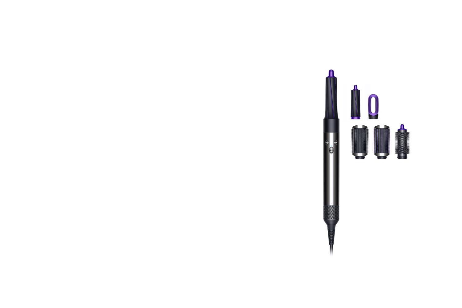 Dyson Airwrap™ styler Complete Two models using the smoothing brush and Dyson Airwrap™ hair styler