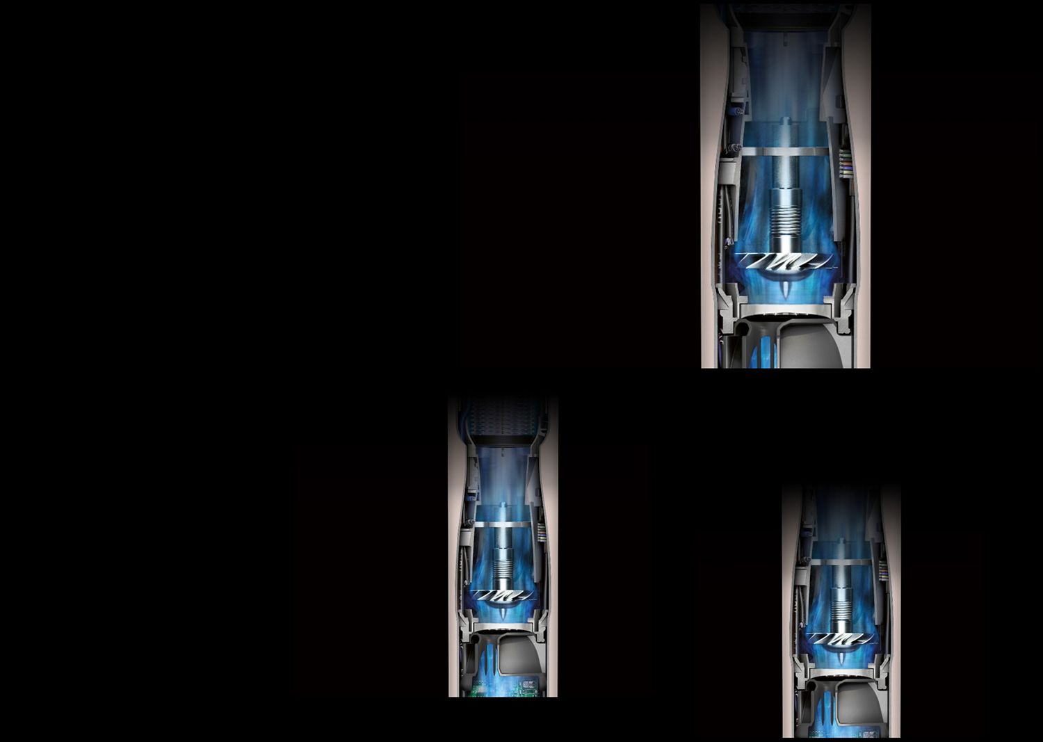 Cutaway graphic showing the Dyson Hyperdymium motor within the Dyson Airwrap i.d. multi-styler and dryer. Cutaway graphic showing the Dyson Hyperdymium motor within the Dyson Airwrap i.d. multi-styler and dryer.