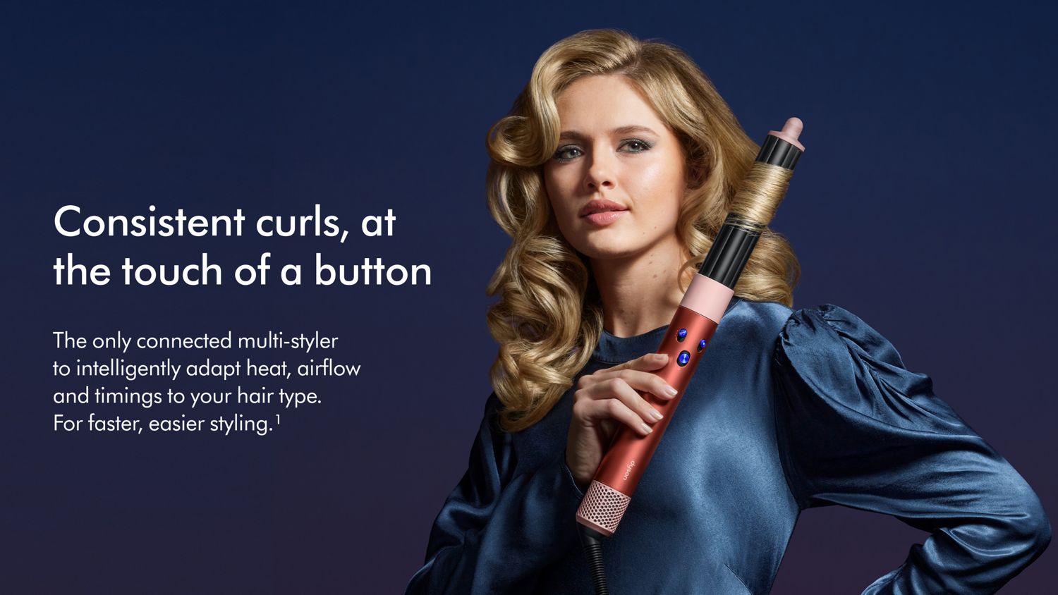 Woman curling hair with the Dyson Airwrap ID multi-styler. 